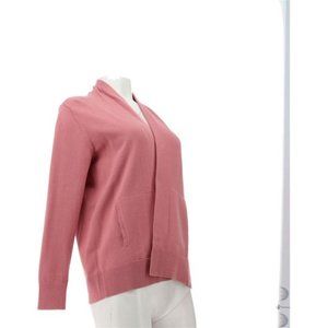 NWT LANDS' END‎ LONG SLEEVE COTTON OPEN FRONT CARDIGAN SWEATER SOOTHING PXS